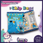 Cookie Monster Chip Bag | Personalized with Photo | Birthday Party Favor