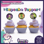 Monsters Halloween Cupcake Toppers | Printable Party Favor | Instant Download