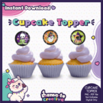 Monsters Halloween Cupcake Toppers | Printable Party Favor | Instant Download - Image 2