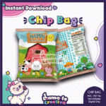 Farm Boy Chip Bag | Printable Birthday Party Favor | Instant Download