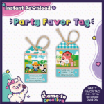 Farm Boy Birthday Party Favor Tags | Printable | Instant Download