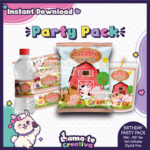 Farm Girl Party Pack | Chip Bag, Bottle Label & Juice Pouch
