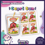 Farm Girl Capri Sun Label | Printable Birthday Party Favor