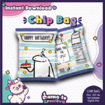 Flork Boy Chip Bag | Printable Birthday Party Favor