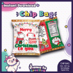 Christmas Flork Chip Bag Model 01 | Printable Holiday Favor