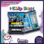 Fortnite Chip Bag | Personalized Birthday Party Favor