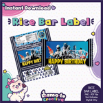 Fortnite Battle Royale Rice Bar Label | Printable Birthday Party Favor | Instant Download