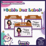 Selena Quintanilla Gable Box Label | Printable Birthday Party Favor