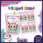 Girl Cocomelon Capri Sun Label | Personalized Birthday Party Favor