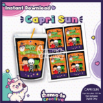 Monsters Halloween Capri Sun Label | Printable Halloween Party Favor