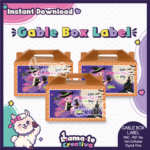 Halloween Witch Gable Box Label | Printable Halloween Party Favor