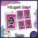 Happy 18th Birthday Girl Capri Sun Label | Printable Party Favor