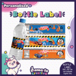 Hot Wheels Bottle Label | Personalized Birthday Party Favor