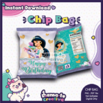 Princess Jasmine Chip Bag | Printable Birthday Party Favor