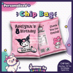 Kuromi Chip Bag | Personalized Birthday Party Favor