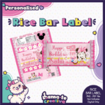 Minnie Baby Rice Bar Label | Personalized Birthday Party Favor
