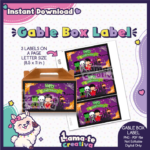 Monsters Halloween Gable Box Label | Printable | Instant Download - Image 2