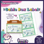 Outer Space Astronaut Gable Box Label | Personalized Birthday Party Favor - Image 2
