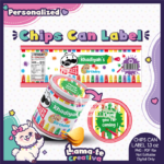 Rainbow Paint Snack Can Label | Personalized Birthday Party Favor