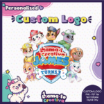 Paw Patrol Watercolor Custom Logo | Personalized Birthday Party