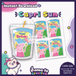 Peppa Pig Capri Sun Label Model 02 | Printable Birthday Party Favor