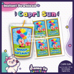 Plim Plim Capri Sun Label | Printable Birthday Party Favor
