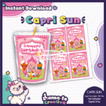 Plim Plim Pink Capri Sun Label | Printable Birthday Party Favor
