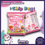 Plim Plim Pink Chip Bag | Printable Birthday Party Favor