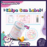 My Melody Snack Can Label | Personalized Birthday Party Favor