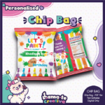 Rainbow Paint Chip Bag | Personalized Birthday Party Favor