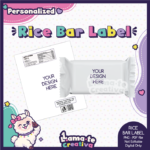 Custom Rice Bar Label | Made to Order | Birthday Party Favor