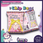 Sailor Moon Chip Bag | Printable Birthday Party Favor