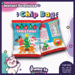 Merry Christmas Chip Bag | Printable Holiday Favor