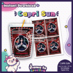 Sasuke Naruto Capri Sun Label | Printable Birthday Party Favor