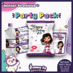 Selena Quintanilla Party Pack | Chip Bag, Bottle Label & Juice Pouch