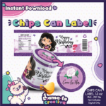 Selena Quintanilla Snack Can Label | Printable Birthday Party Favor