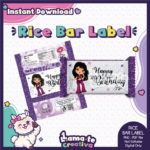 Selena Rice Bar Label | Printable Birthday Party Favor | Instant Download