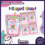 Girls Spa Party Capri Sun Label | Printable Birthday Party Favor