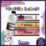 Squid Game Bottle Label | Printable Birthday Party Favor | Instant Download