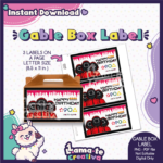 Squid Game Gable Box Label | Printable Birthday Party Favor - Image 2
