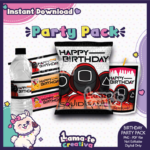 Squid Game Party Pack | Chip Bag, Bottle Label & Juice Pouch | Instant Download