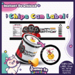 Squid Game Snack Can Label | Printable Birthday Party Favor | Instant Download