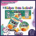 K-Pop Demon Hunters Zoey Snack Can Label | Personalized Birthday Party Favor