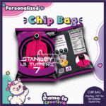 Squid Game Soldier Mask Chip Bag | Personalized Birthday Party Favor