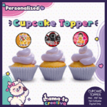 Squid Game Cupcake Toppers | Personalized Birthday Party Favor