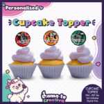 Squid Game Cupcake Toppers | Personalized Birthday Party Favor - Image 2