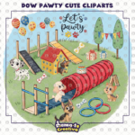 Cute Dogs Clipart Bundle | Printable Party Clipart - Image 8