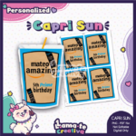 Amazon Capri Sun Label | Personalized Birthday Party Favor