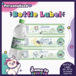 Outer Space Astronaut Bottle Label | Personalized Birthday Party Favor