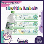 Outer Space Astronaut Bottle Label | Personalized Birthday Party Favor